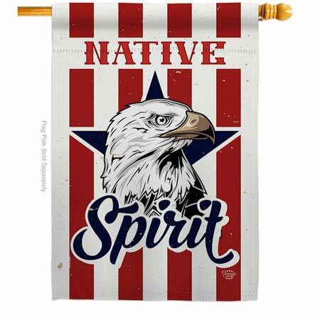 CUADRILATERO Native Spirit Country Living 28 x 40 in. Double-Sided Vertical House Flags for  Banner Garden CU4076602